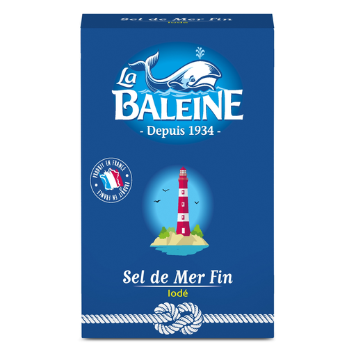 [3183280000896] LA BALEINE Fine Sea Salt Iodized 500 g