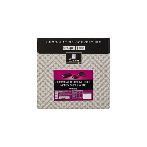 [3184830057841] EN CUISINE Palets Chocolat Noir 55% 5 kg