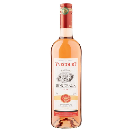 [3192371100681] YVECOURT Vino rosado Bordeaux 75 cl