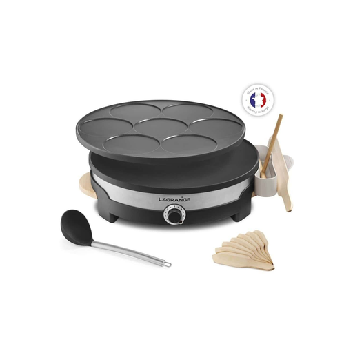 [3196201090166] LAGRANGE Crêpière Tradi Duo 1500W 109016 Noir 4 g