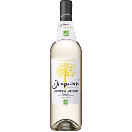 [3211200143368] DIAPASON Vino blanco Chardonnay Sauvignon Bio 75 cl