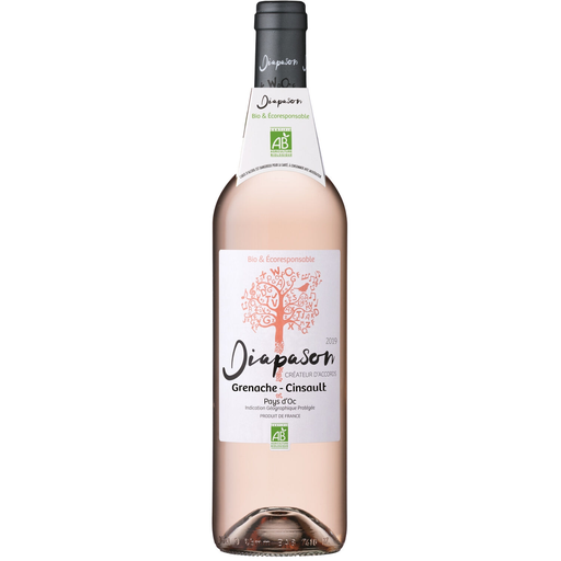 [3211200143399] DIAPASON Vino Rosado Grenache Cinsault Bio 75 cl