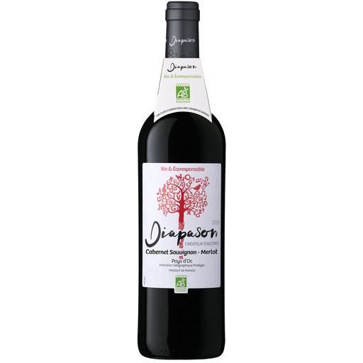 [3211200143429] DIAPASON Vinho tinto cabernet sauvignon merlot bio 75 cl