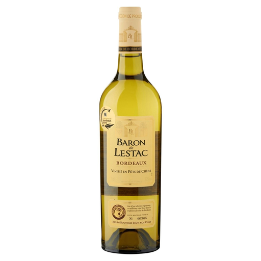 [3211203429315] BARON DE LESTAC Bordeaux, vin blanc 75 cl