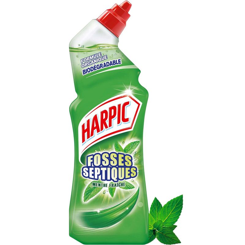 Harpic Gel Wc Fosses Septiques Menthe : Le Flacon De 750 Ml