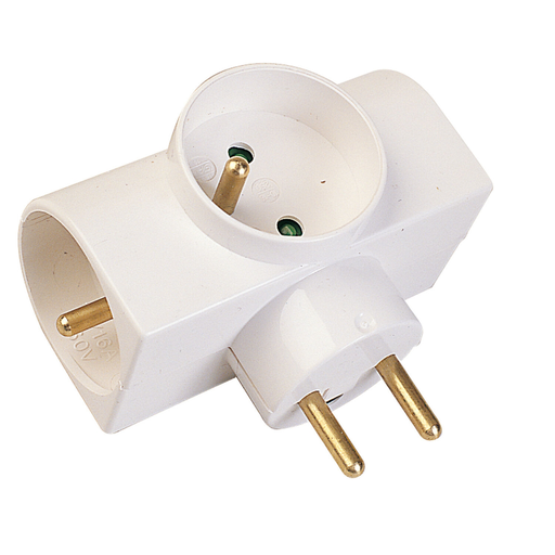 [3216650364868] GEFON Regleta triple 3X16A lateral +T blanco