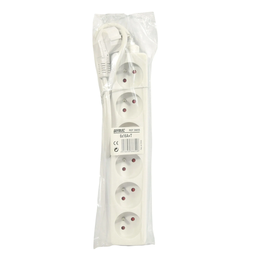 [3216650366558] GEFOLEC Power Strip 6 Sockets 16A+T 6-socket block