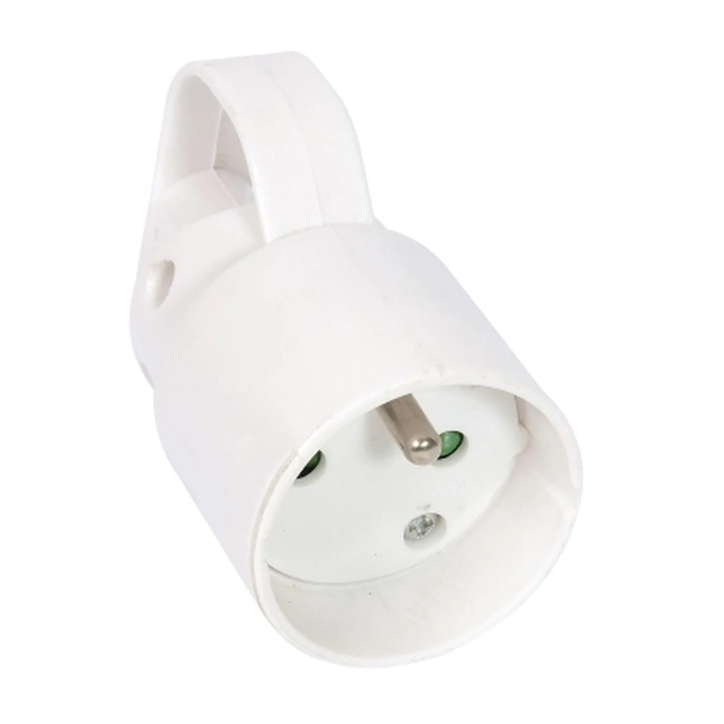 GEFOM Female plug 16A + T with ring hook child protection white unit