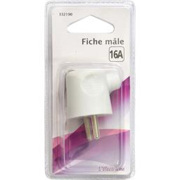[3217583321904] NOTRE SÉLECTION Clavija macho 16A, blanco la unidad