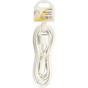 NOTRE SÉLECTION Electric Extension Cord 2x0.75mm 5m 6A, white 5m