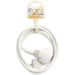 [3217583425855] NOTRE SÉLECTION Electric Extension Cord 3G1.5mm 2m 16A, white 2m