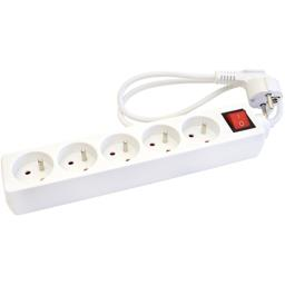 NOTRE SÉLECTION Extensão 5 tomadas 16A com interruptor, branco 1 unidade