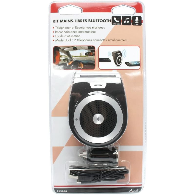 ARCOLL Kit Main Libre Bluetooth Pare-Soleil