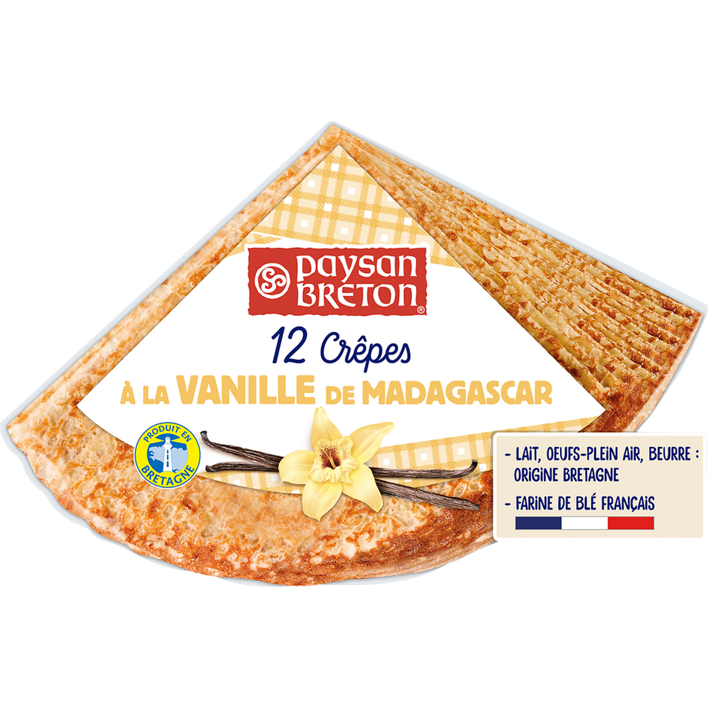 PAYSAN BRETON Crepes baunilha de Madagáscar x12 370 g