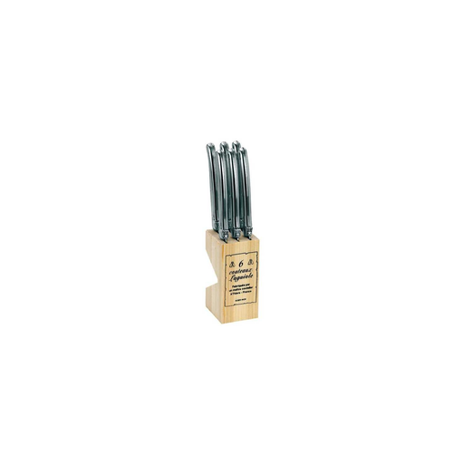 [3219330165724] JEAN DUBOST Set de 6 Couteaux à Steak Laguiole Inox 24x6x6cm