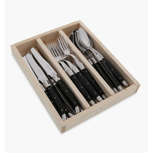 [3219330180314] JEAN DUBOST Laguiole Cutlery 18 Pieces Polished Stainless Steel Mirror