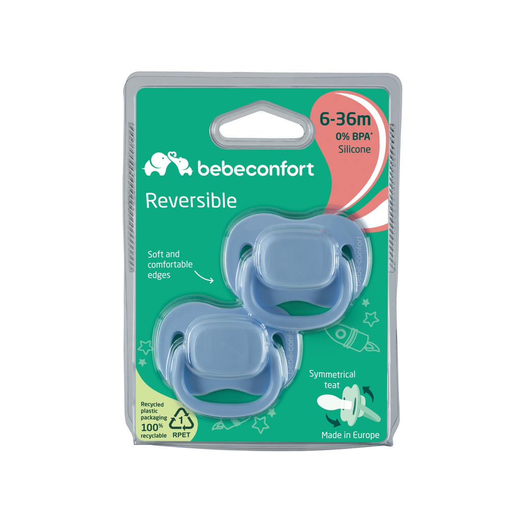 BEBE CONFORT Blue Pacifiers 6-36 months pack of 2