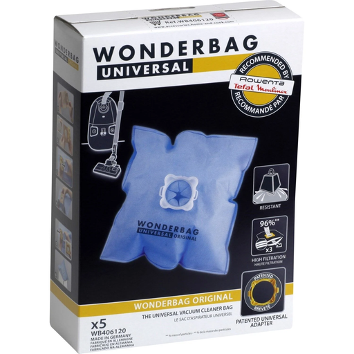 [3221613010607] ROWENTA Universal vacuum cleaner bags wonderbag original, box of 5