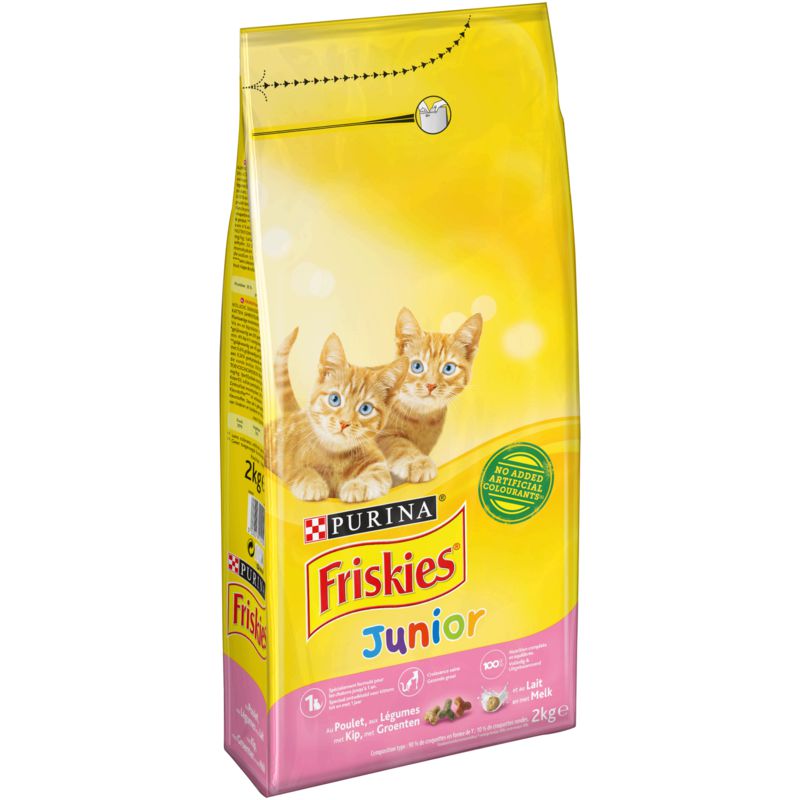Friskies Croquettes Pour Chat Junior Poulet Légumes : Le Sac De 2 Kg