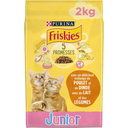 FRISKIES Junior Cat Dry Food Chicken, Turkey & Vegetables with Milk 2 kg