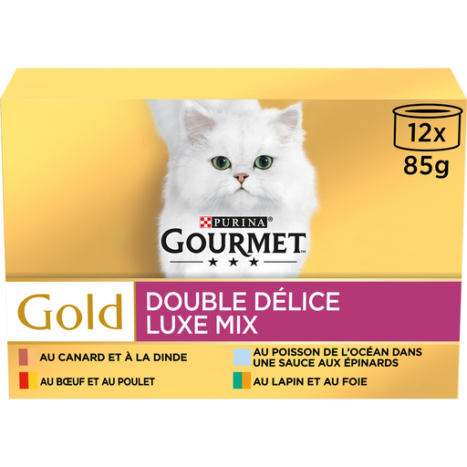 [3222270493901] GOURMET Comida Húmeda Gato Adulto Double Delice Surtido 12 x 85 g