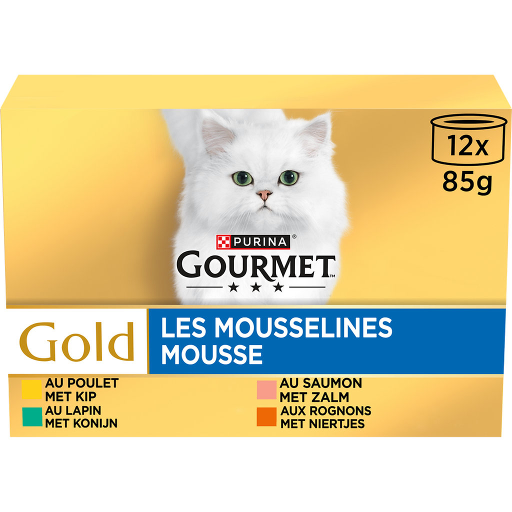 Gourmet Pâtée Pour Chats Gold Les Mousselines : 12 Boites De 85 G
