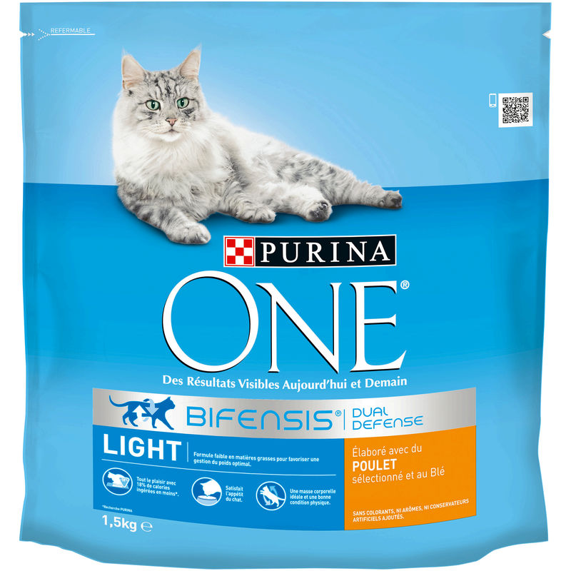 Purina One Light Croquettes Pour Chat Adulte Light Poulet Bifensis 1,5Kg