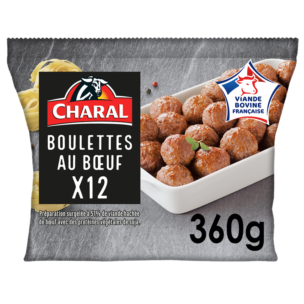 CHARAL Boulettes au boeuf 12 pièces 360 g