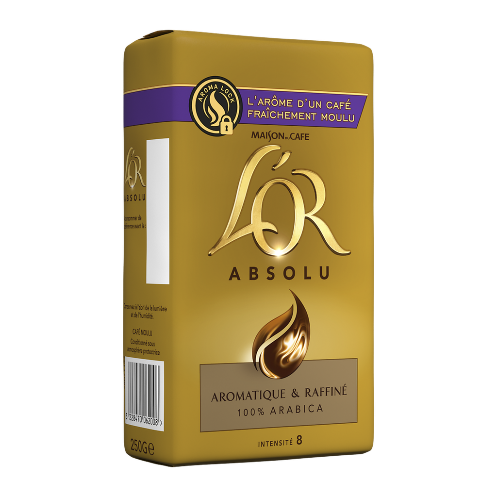 L'OR Absolu ground coffee pure arabica intensity 7 250g