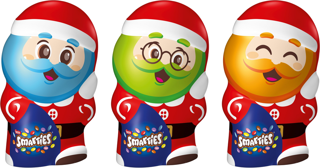 SMARTIES Figura Pai Natal de chocolate de leite com drageias 85 g