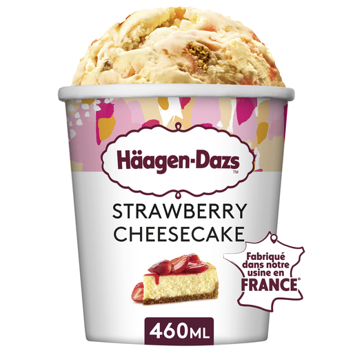 [3415581176711] HAAGEN-DAZS Crème Glacée Strawberry Cheesecake 400 g