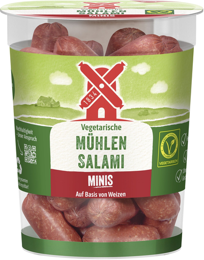 [4000405002797] RÜGENWALDER VEGETARISCHE Mühlen Salami Minis Vegan snacks 165 g