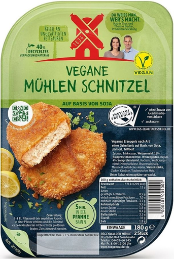 [4000405005002] RÜGENWALDER VEGANE Mühlen Schnitzel Classic 180 g