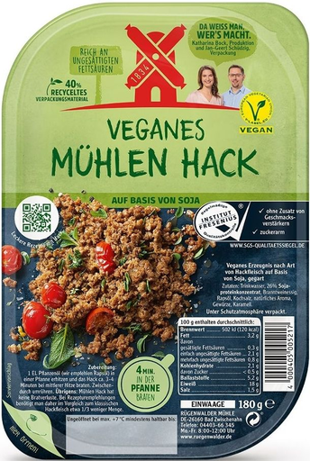 [4000405005217] RÜGENWALDER VEGANES Mühlen Hack Plant-based mince 180 g