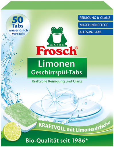 [4001499947315] FROSCH Lemon Dishwasher Tabs 50 Tabs 900 g