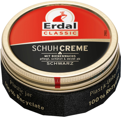 [4001499947681] ERDAL Shoe Polish Tin Black 75 ml