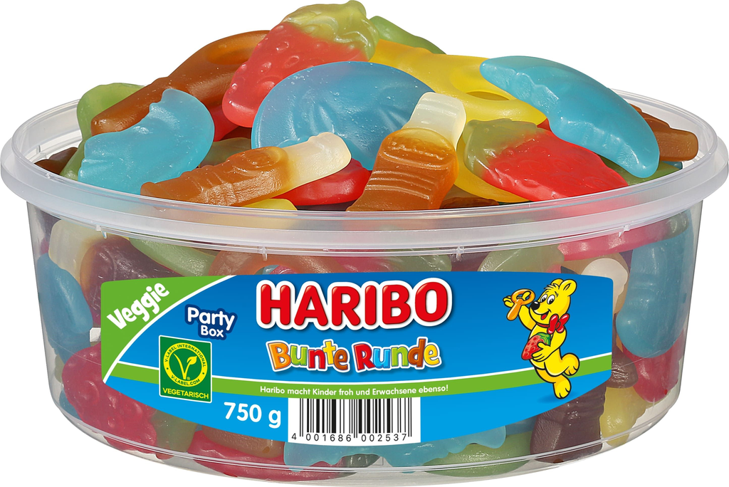 [4001686002537] Haribo Bunte Runde 750G, 12Pcs