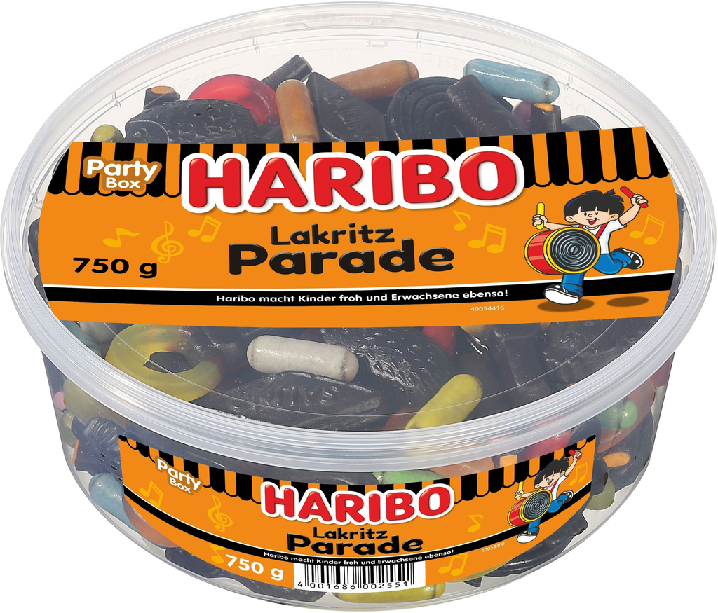 [4001686002551] Haribo Lakritz Parade 750G, 12Pcs