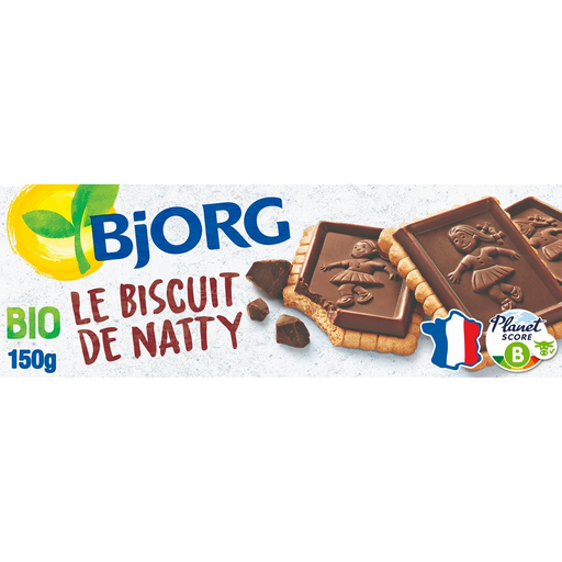 [3229820112046] BJORG Natty Biscuits with Dark Chocolate 150 g