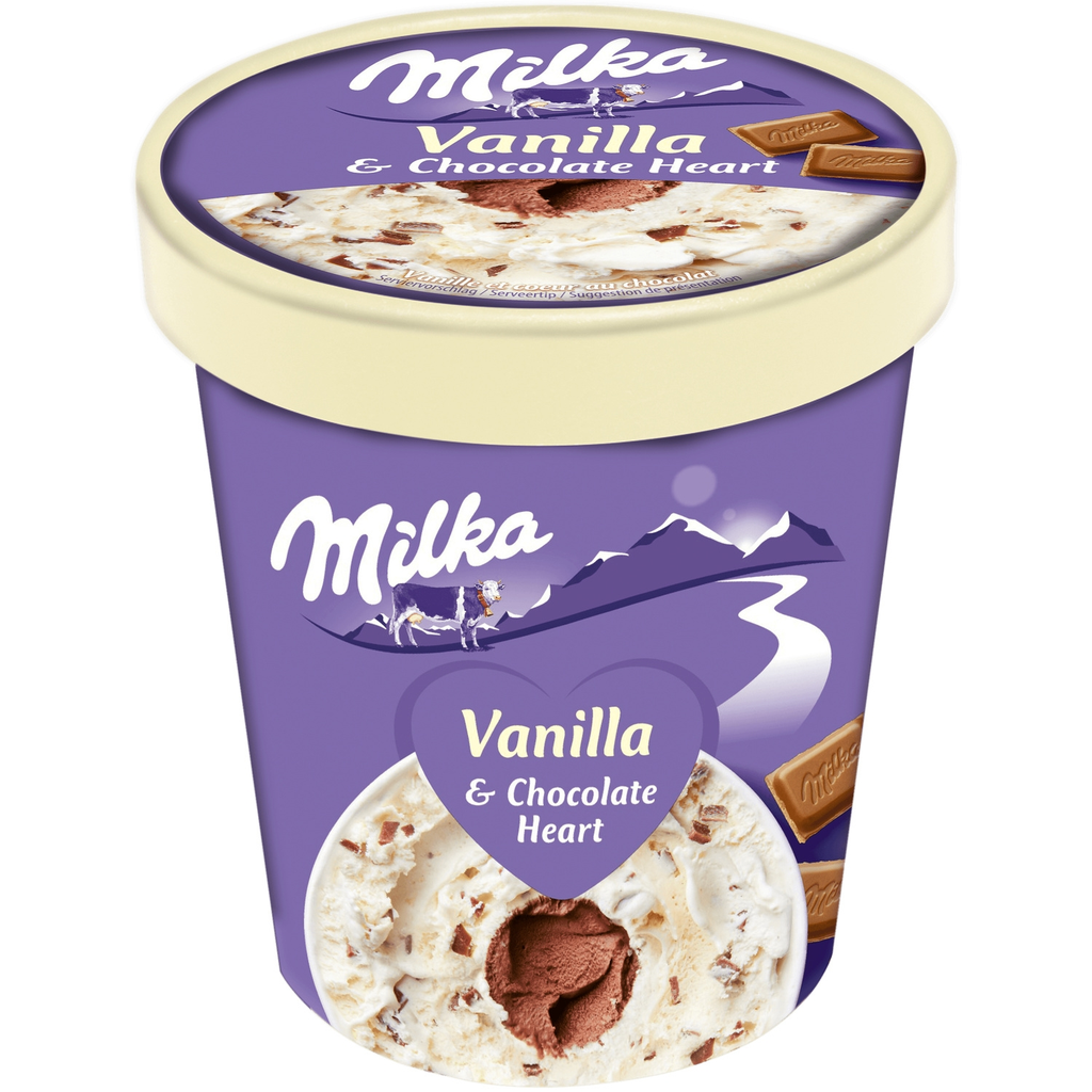 MILKA Glace Vanille Chocolat 319 g