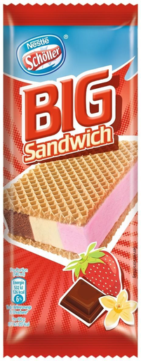 [4008210103753] NESTLE Schöller Eis Big Sandwich Gelado de baunilha 61 g