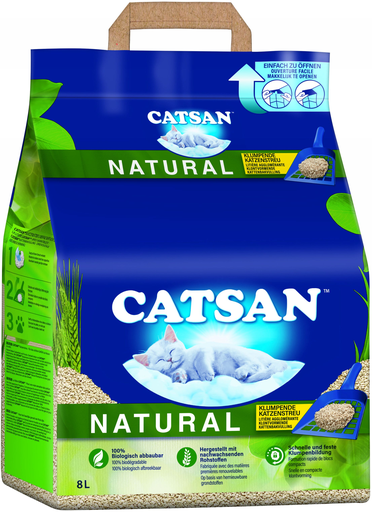 [4008429117138] CATSAN Litière Pour Chat 100% Naturelle Et Biodégradable 8 L