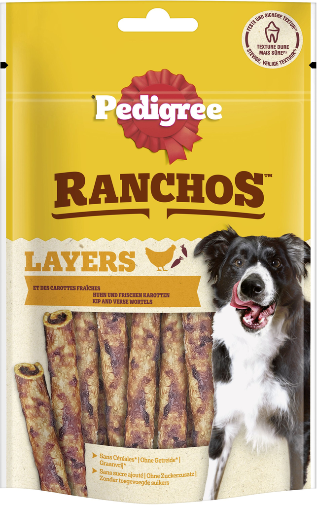 PEDIGREE RANCHOS LAYERS Recompensas Frango e Cenoura 60 g