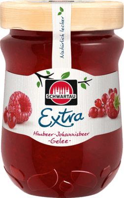 [4011800800918] SCHWARTAU EXTRA Raspberry-Redcurrant Jelly 340 g