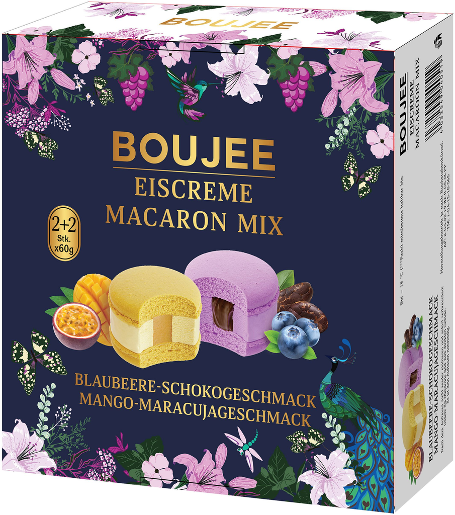 BOUJEE MACARON Macarons de arándano y mango 240 g