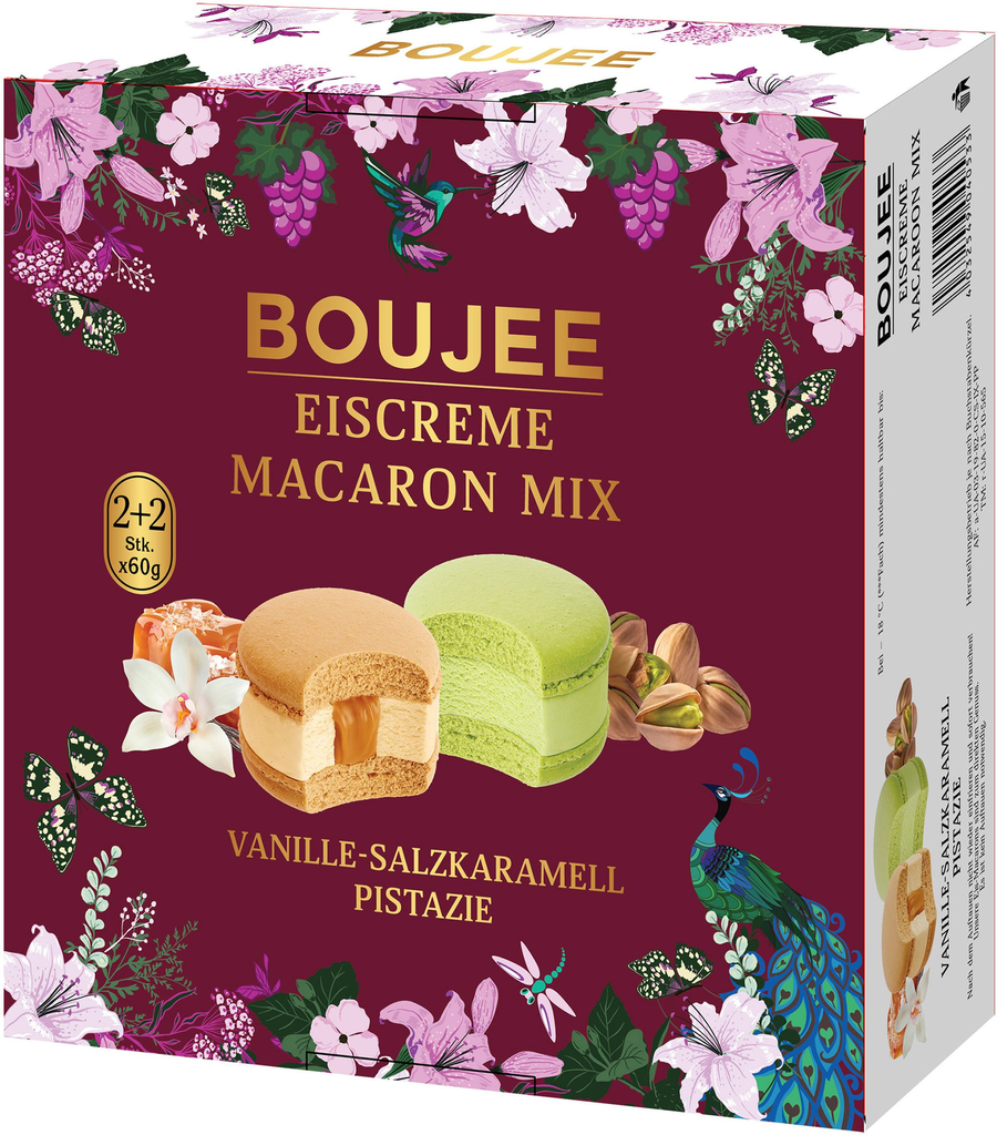 BOUJEE MACARON Vanilla-Salted Caramel\Pistachio Assortment 240 g