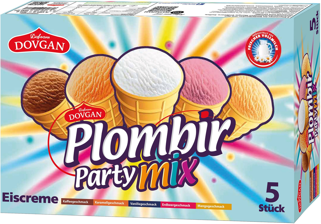 PLOMBIR Party Mix ice cream assortment 5 pieces 600 ml