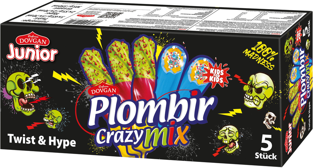 PLOMBIR Crazy 5 Stück (Twist 3+Hype 2) 350 ml