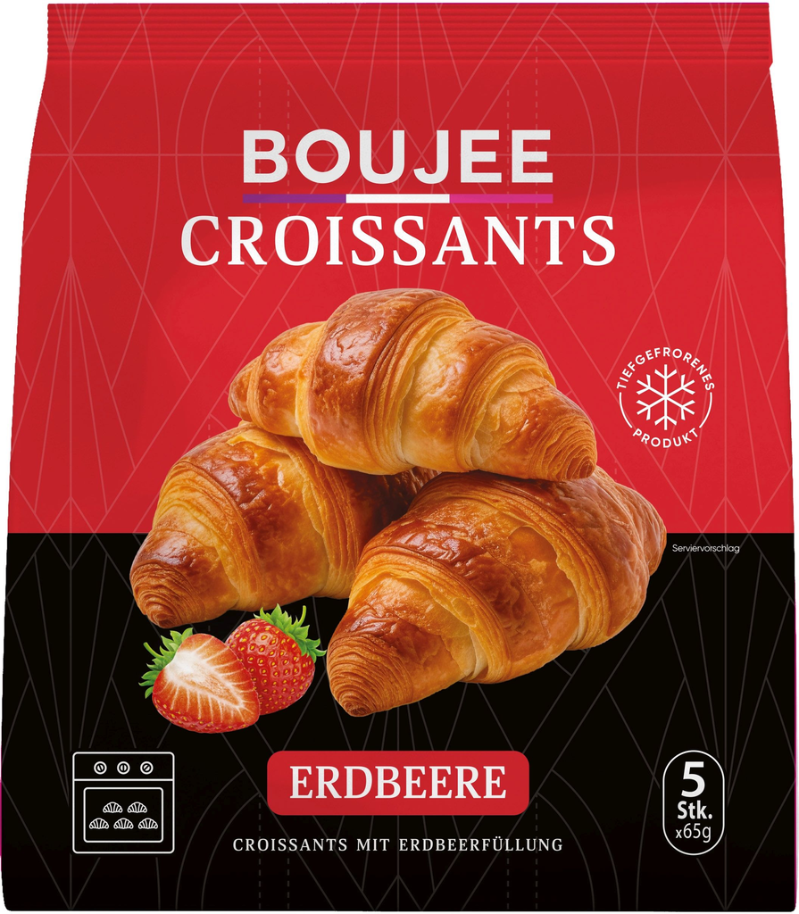 BOUJEE Frozen Strawberry Filled Croissants 325 g