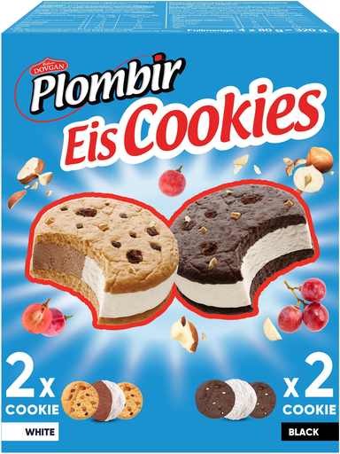 [4032549043961] PLOMBIR Doppelkeks Mix Vanilla-Chocolate 4 x 80 g